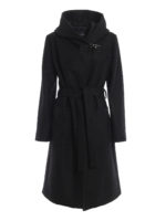 Cappotto nero in lana e cashmere