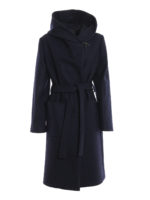 Cappotto blu in lana e cashmere