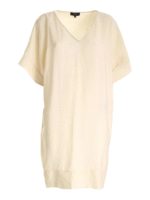 Abito scollo a V color crema