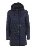 Cappotto trapuntato in nylon blu