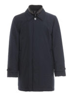 Cappotto in tessuto tecnico con double front