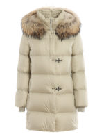 Piumino con cappuccio e pelliccia