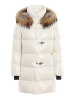 Piumino con cappuccio removibile e pelliccia