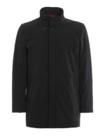 Cappotto nero imbottito con gancio