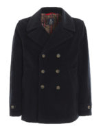 Caban blu navy in fustagno imbottito