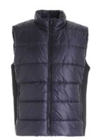Gilet blu con dettagli neri