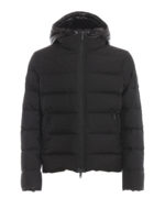 Giacca corta nera imbottita con double front