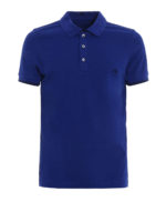Polo blu royal con doppio colletto
