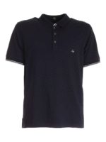 Polo blu con ricamo logo