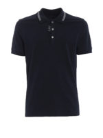 Polo in pique con intarsio logo