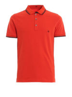 Polo in piquet con ricamo logo lettering