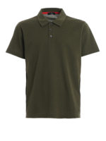 Polo in piquet con ricamo logo tono su tono