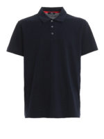 Polo con ricamo logo lettering tono su tono