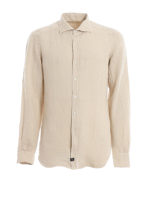 Camicia beige in lino