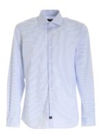 Camicia a quadretti bianca e azzurra