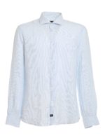 Camicia in lino a micro righe