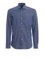 Camicia blu cangiante