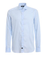 Camicia in cotone garzato celeste