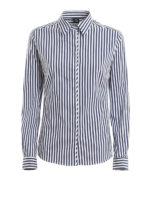 Camicia in popeline stretch a righe