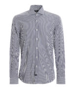 Camicia a righe bianche e rosse in cotone