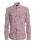 Camicia a righe bianche e rosse