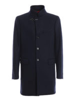 Cappotto sfoderato in panno blu notte