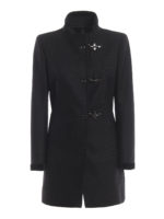 Cappotto nero Virginia a tre ganci