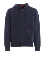 Felpa blu con cappuccio e zip