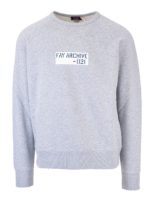 Felpa stampa logo grigia