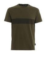 T-shirt con banda a contrasto