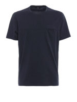 T-shirt blu con tasca applicata