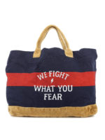 Borsa morbida in tela e camoscio