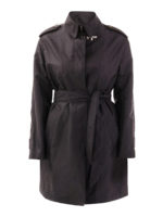 Trench in tessuto tecnico nero