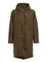 Trench in tessuto tecnico con cappuccio