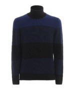 Dolcevita in lana jacquard a righe