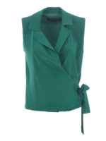 Blusa a portafoglio in seta