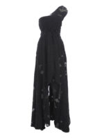 Abito lungo in georgette nero