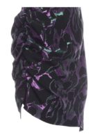 Gonna asimmetrica nera con motivo lame