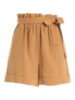 Shorts con nastro marroni