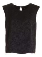 T-shirt senza maniche stampata nera