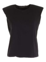 T-shirt nera senza maniche