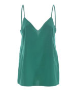 Top in raso di seta con scollo a V