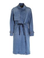 Trench con corda azzurro