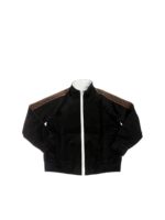 Felpa unisex nera con zip e bande FF