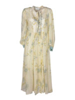 Abito in misto cotone con stampa floreale