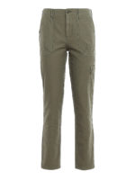 Pantaloni slim verde militare