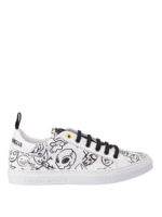 Sneaker in pelle con fantasia