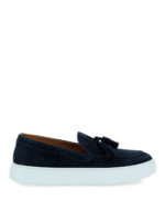 Mocassini in suede con nappine