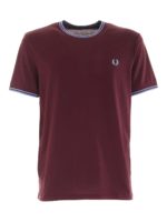 T-shirt con logo color mogano