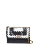 Borsa 1927 piccola in pelle con stampa catene